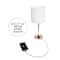 LimeLights White Shade Lamp with Charging Outlet